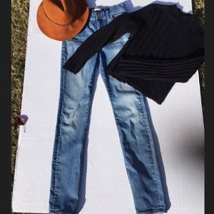 Madewell high waisted jeans.